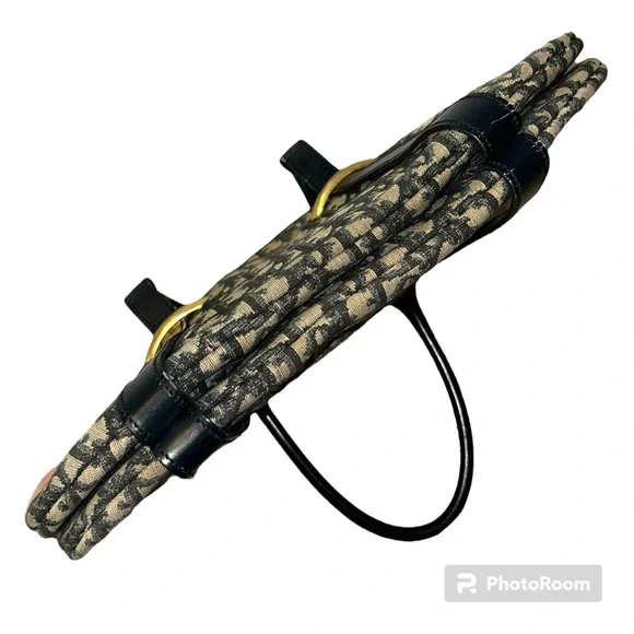 Vintage Christian Dior Navy Trotter Handbag Shoulder Bag Purse with COA - Picture 5 of 15